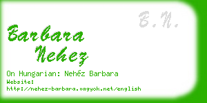 barbara nehez business card