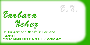 barbara nehez business card